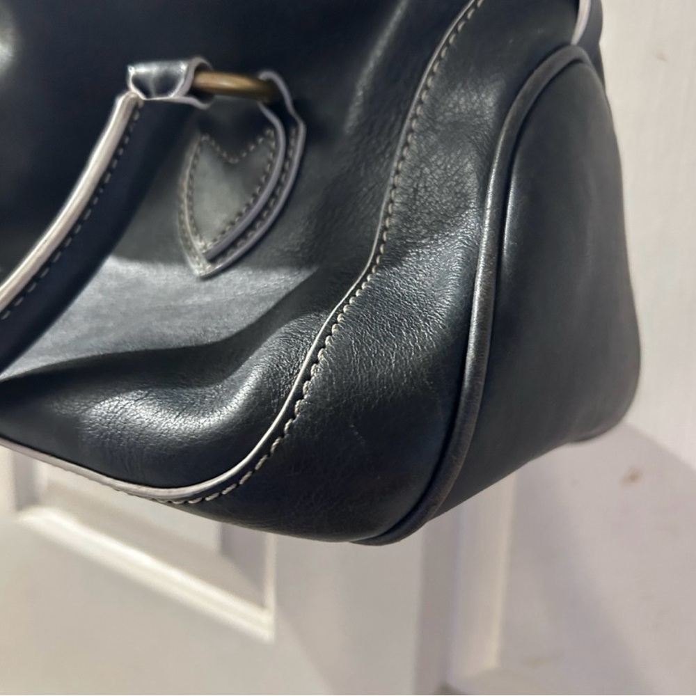Dooney & Bourke Black Leather Shoulder Bag with Gold Hardware - Picture 2 of 9